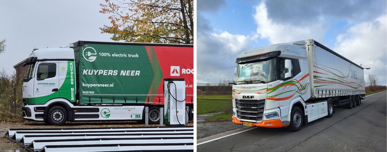 Elektrische truck van Kuypers Neer en e truck van Snel