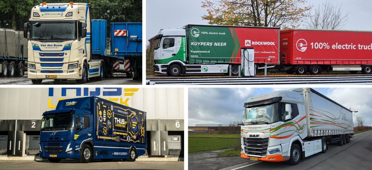 Vier elektrische trucks uit Midden-Limburg